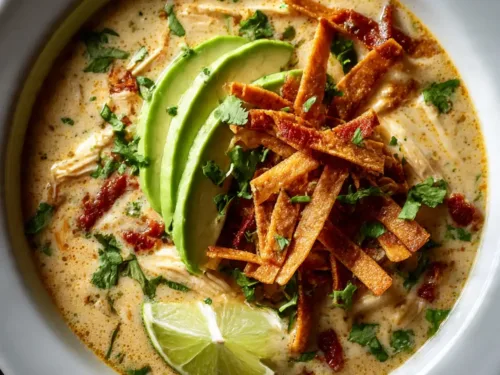 30 Minute Creamy Chicken Tortilla Soup