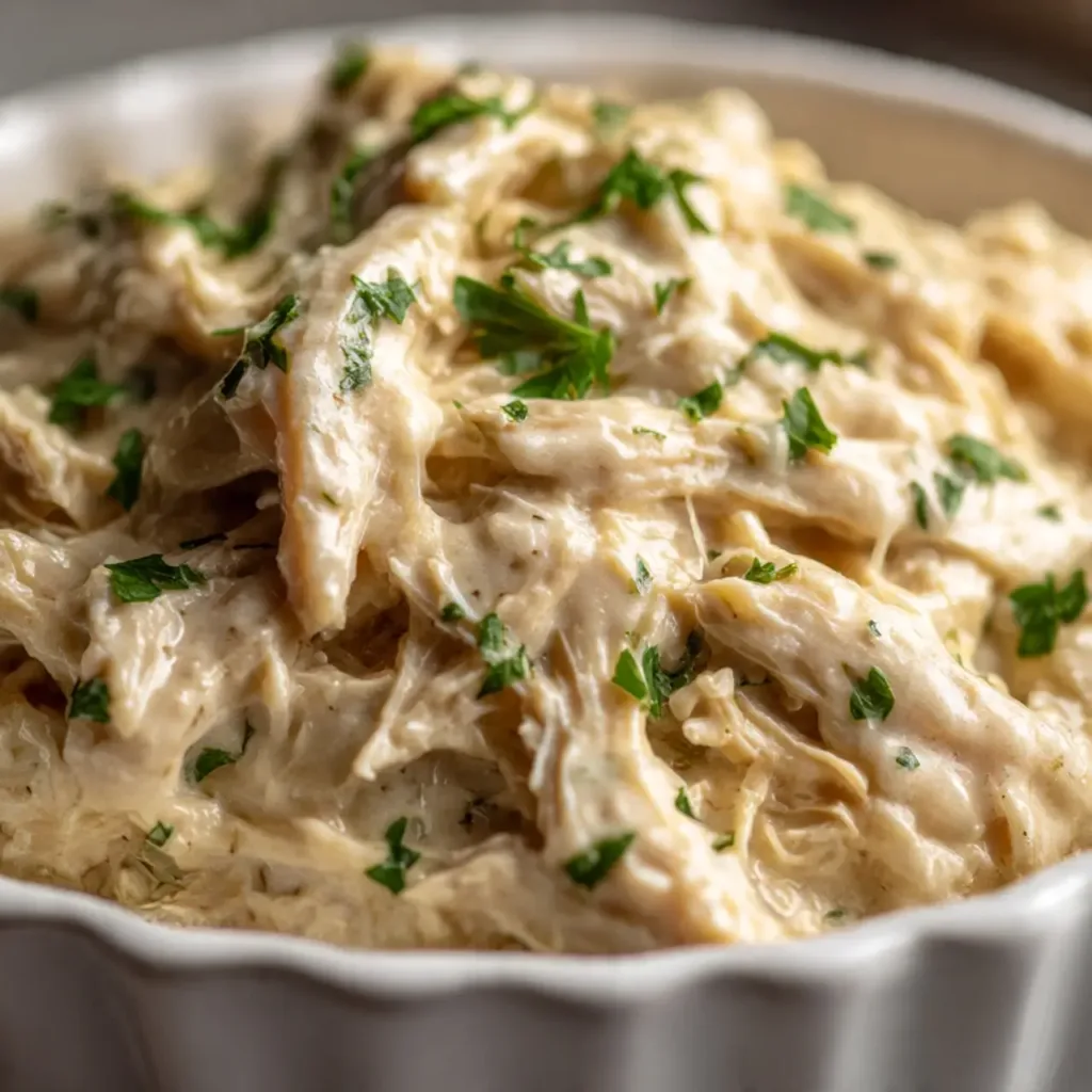 Garlic parm chicken served 