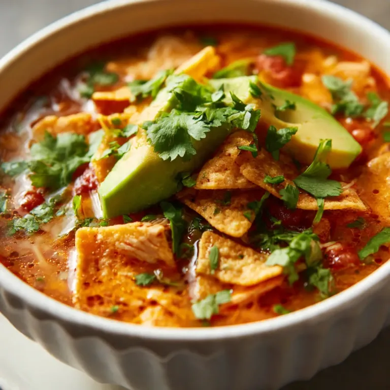 Cheesy Southwestern Chicken Tortilla Soup Recipe