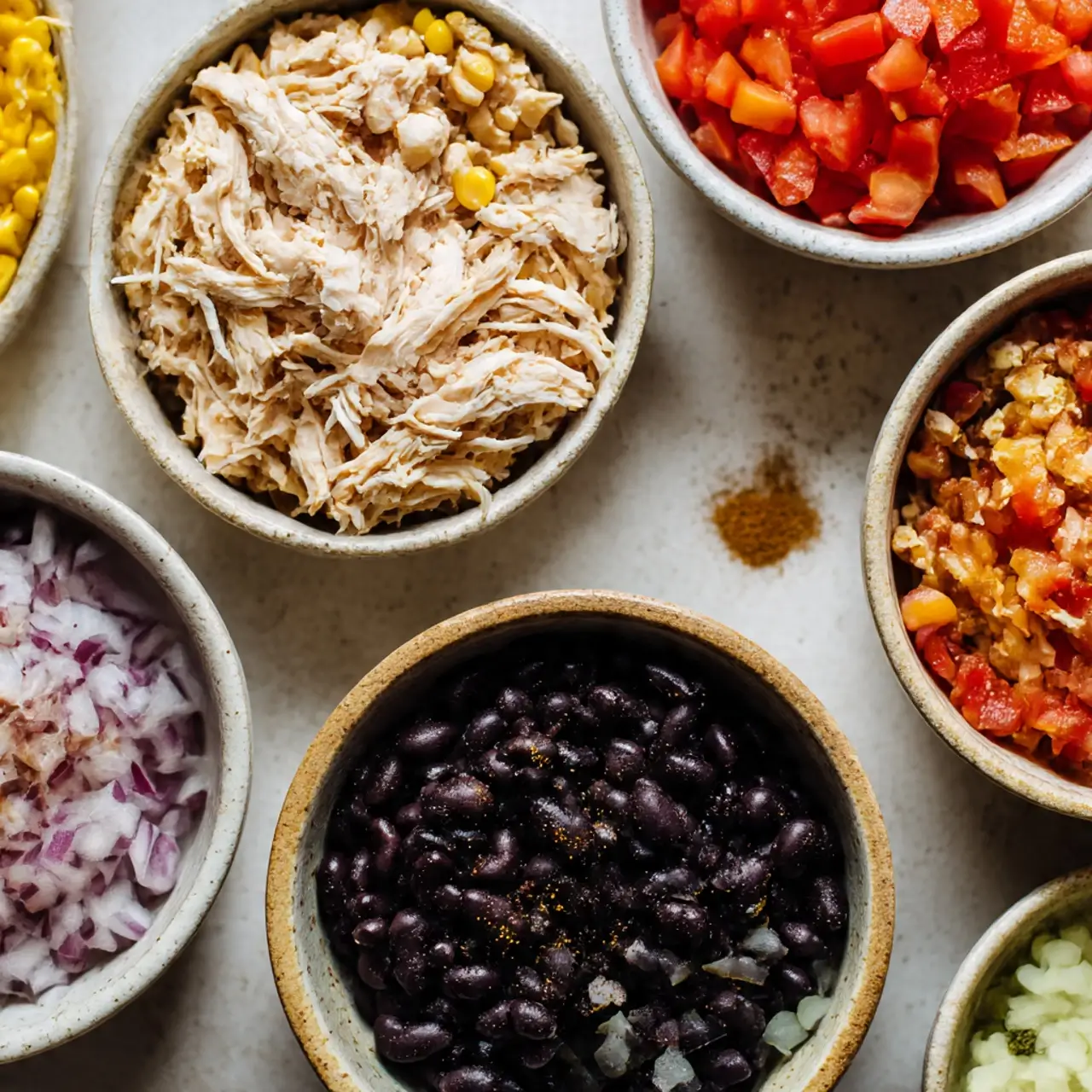 chicken tortilla soup ingredients layout
