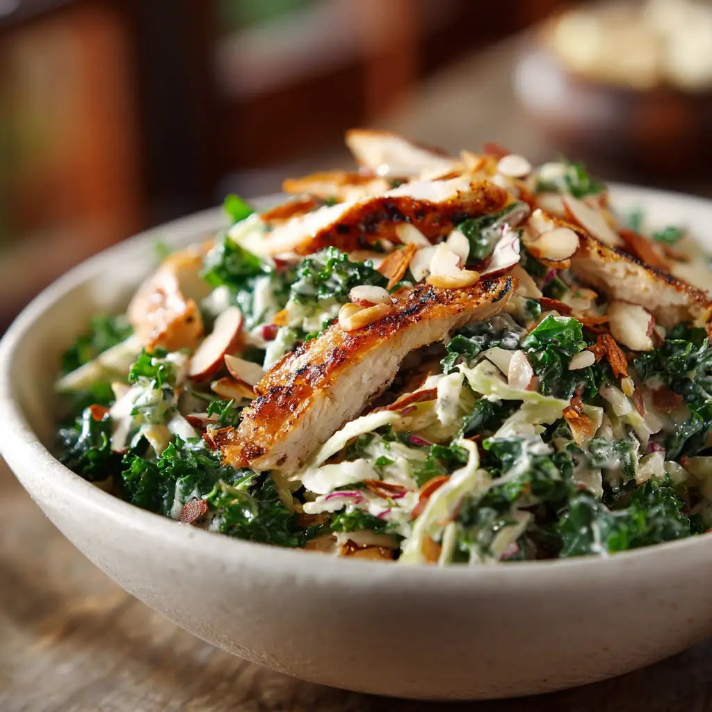 chick fil a kale salad recipe with grilled chicken and almonds