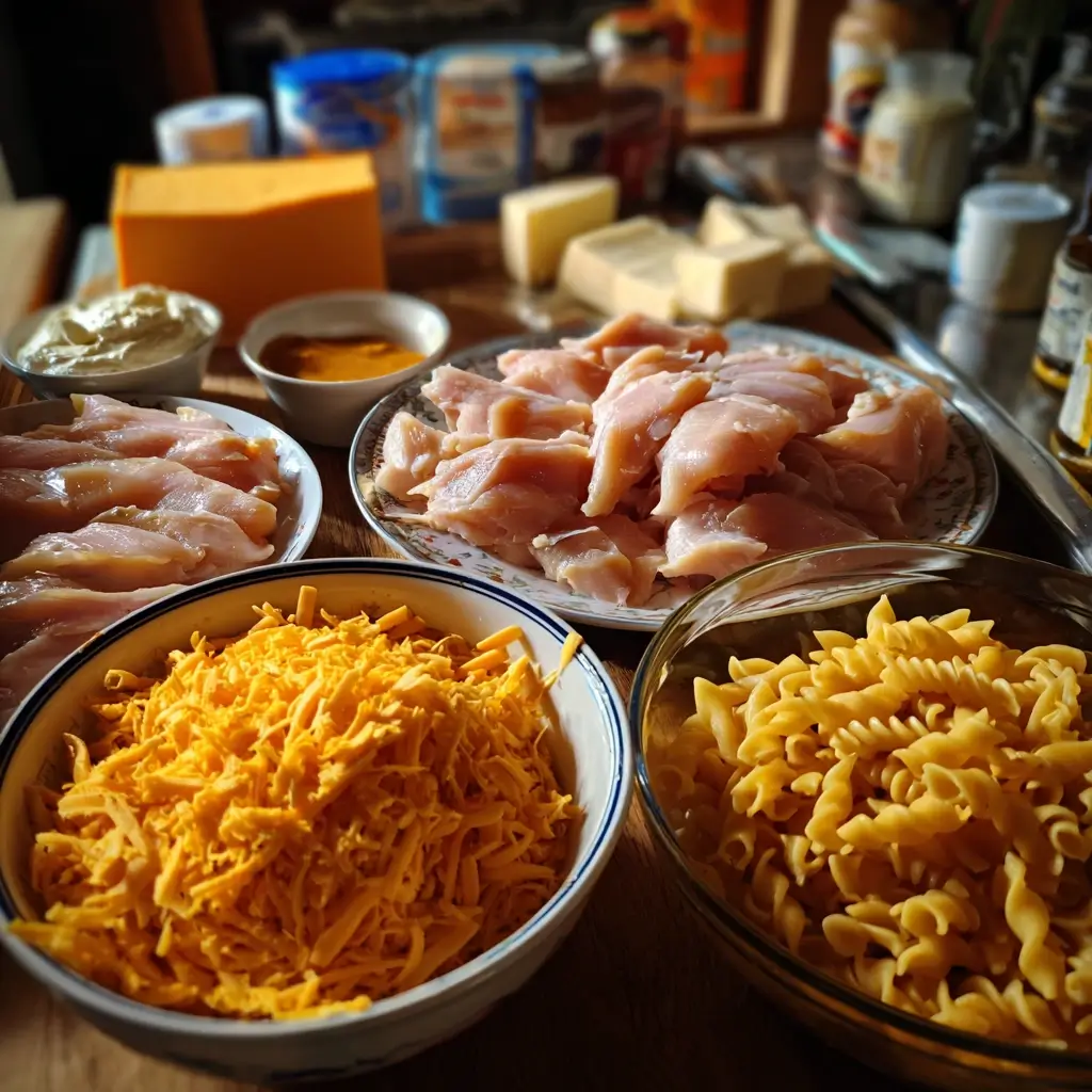 ingredients for buffalo chicken mac and cheese crockpot