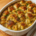 Dolly’s Chicken and Stuffing Casserole recipe card