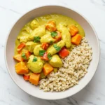 Homemade curried chicken in crockpot