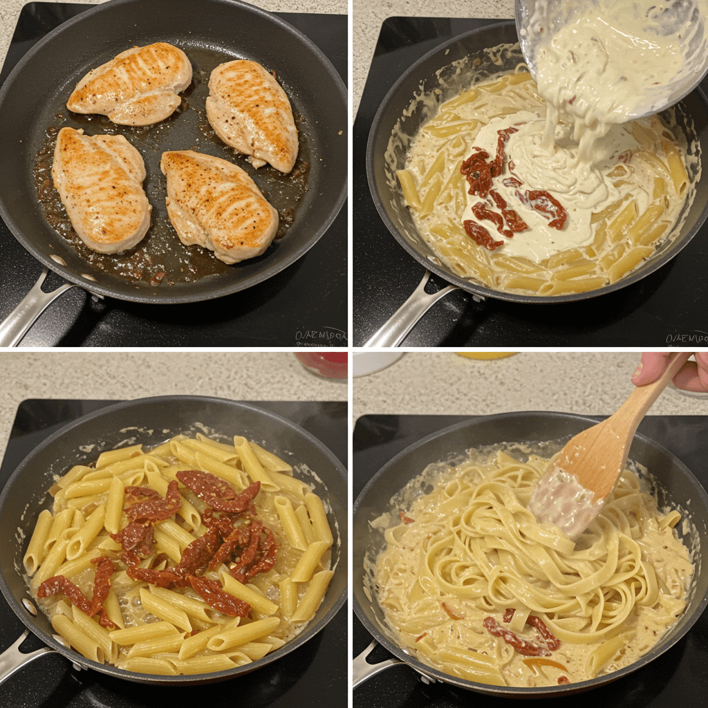 marry me chicken pasta cooking steps