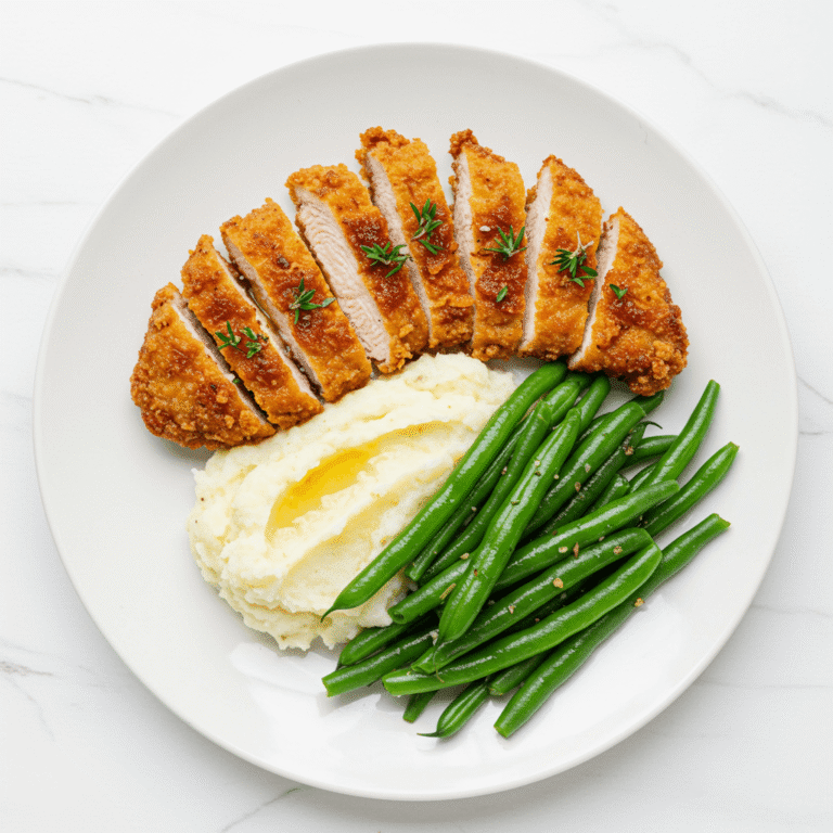 recipe card image for onion crunch chicken