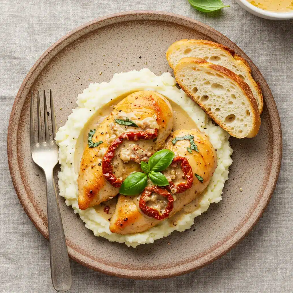 Serving Plate of Easy Marry Me Chicken Recipes