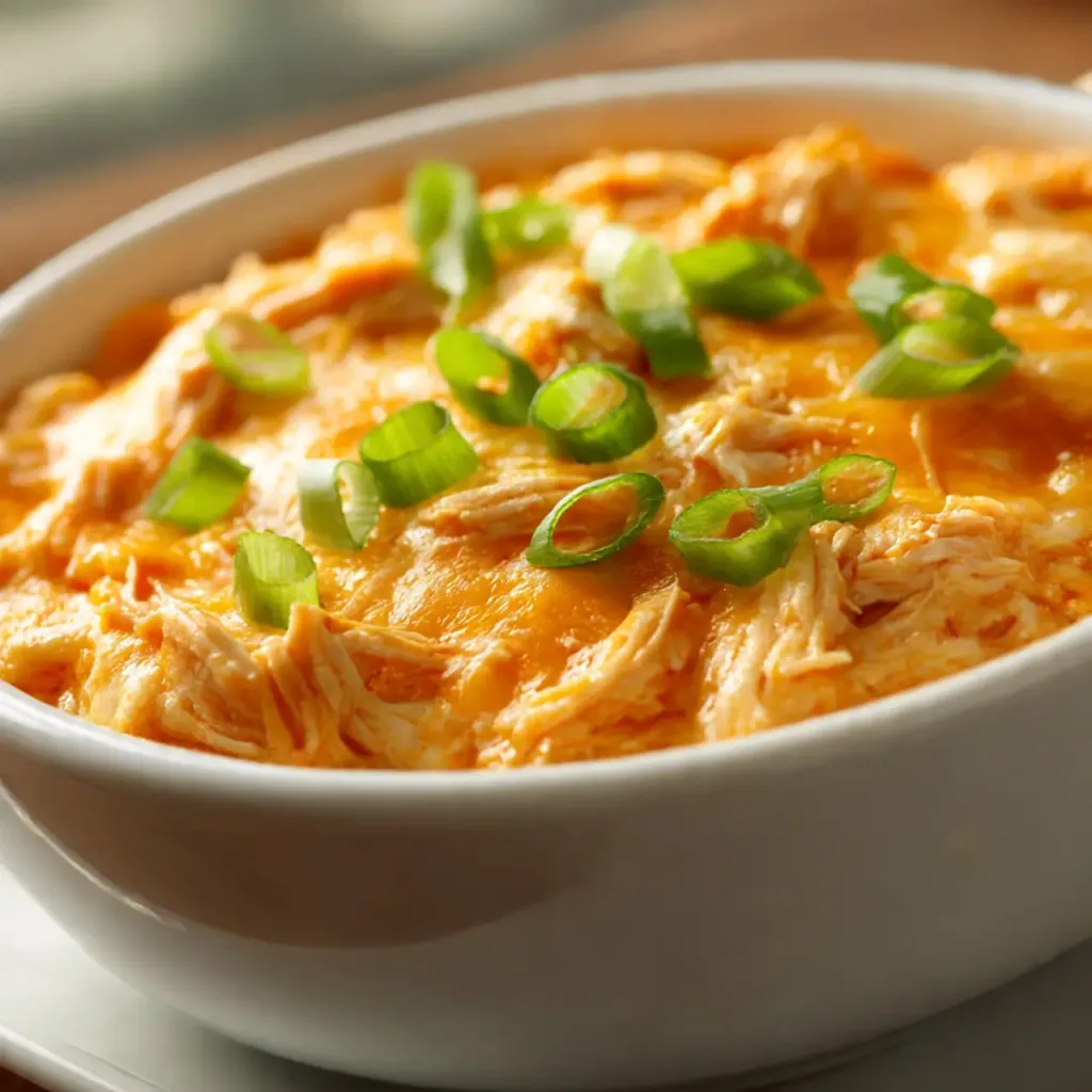 Crockpot Buffalo Chicken Dip serving