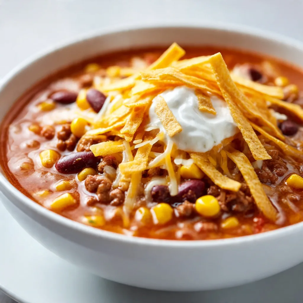 Taco Soup Stove Top Bowl