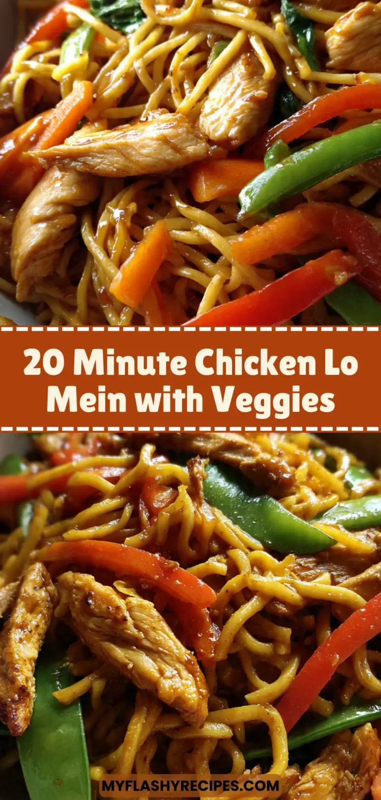 20 Minute Chicken Lo Mein with Veggies