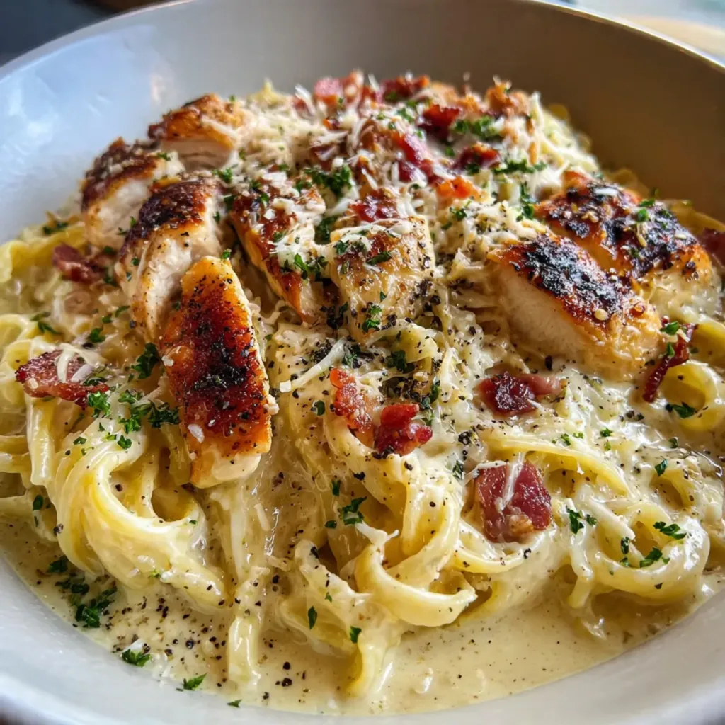 Alfredo Chicken Carbonara