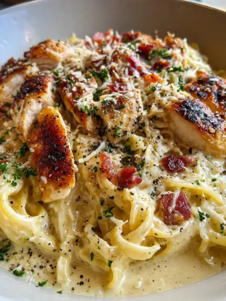 Alfredo Chicken Carbonara