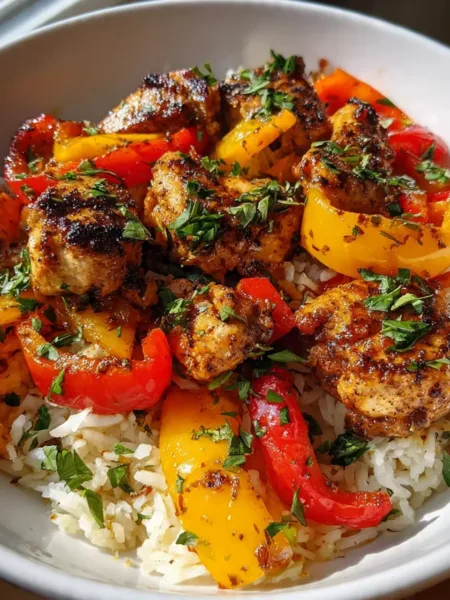 Cajun Chicken and Rice with Bell Peppers
