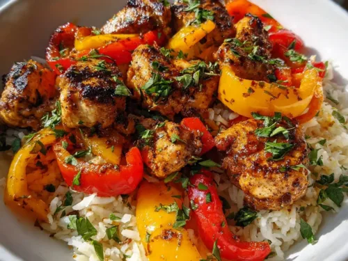 Cajun Chicken and Rice with Bell Peppers