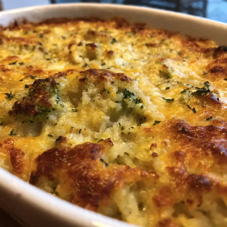 Cheesy Broccoli Chicken Rice Casserole