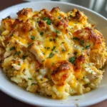 Cheesy Chicken Rice Casserole Bake
