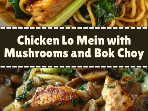 Chicken Lo Mein with Mushrooms and Bok Choy