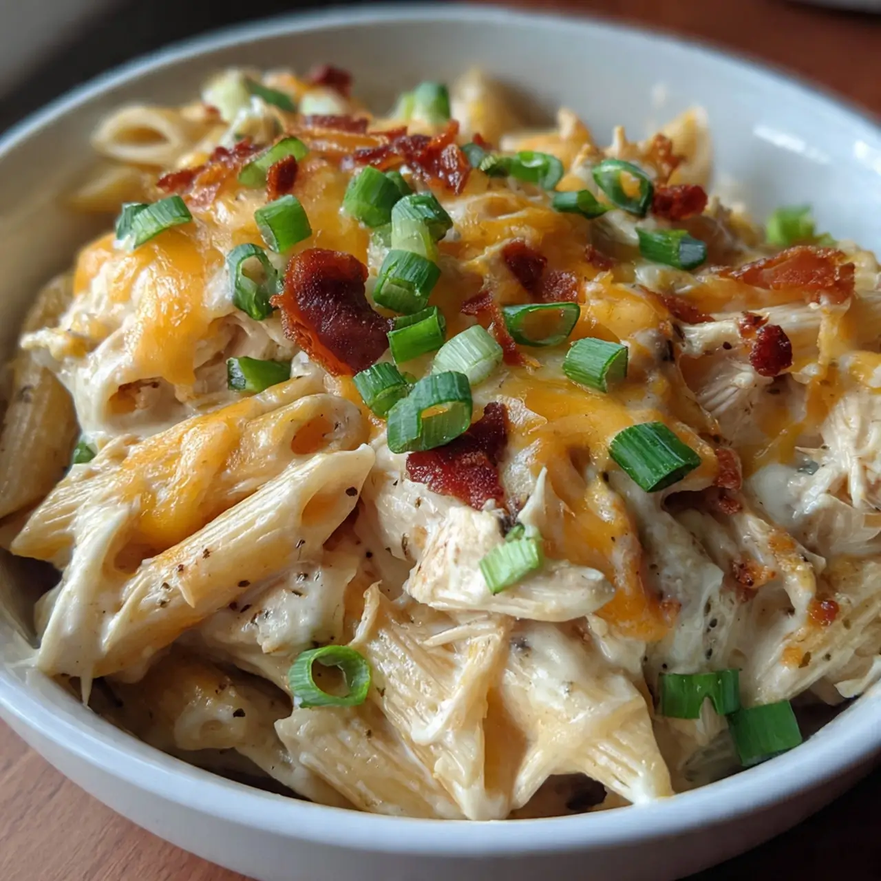 Crack Chicken Penne serving