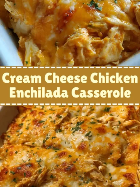 Cream Cheese Chicken Enchilada Casserole