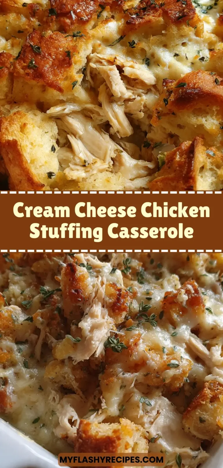 Cream Cheese Chicken Stuffing Casserole