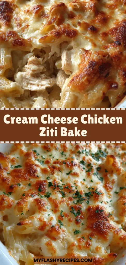 Cream Cheese Chicken Ziti Bake