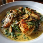 Creamy Chicken with Spinach and Mushrooms