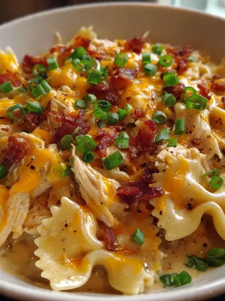 Creamy Crack Chicken Bowties