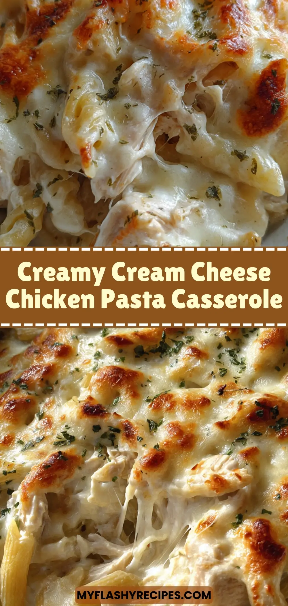 Creamy Cream Cheese Chicken Pasta Casserole