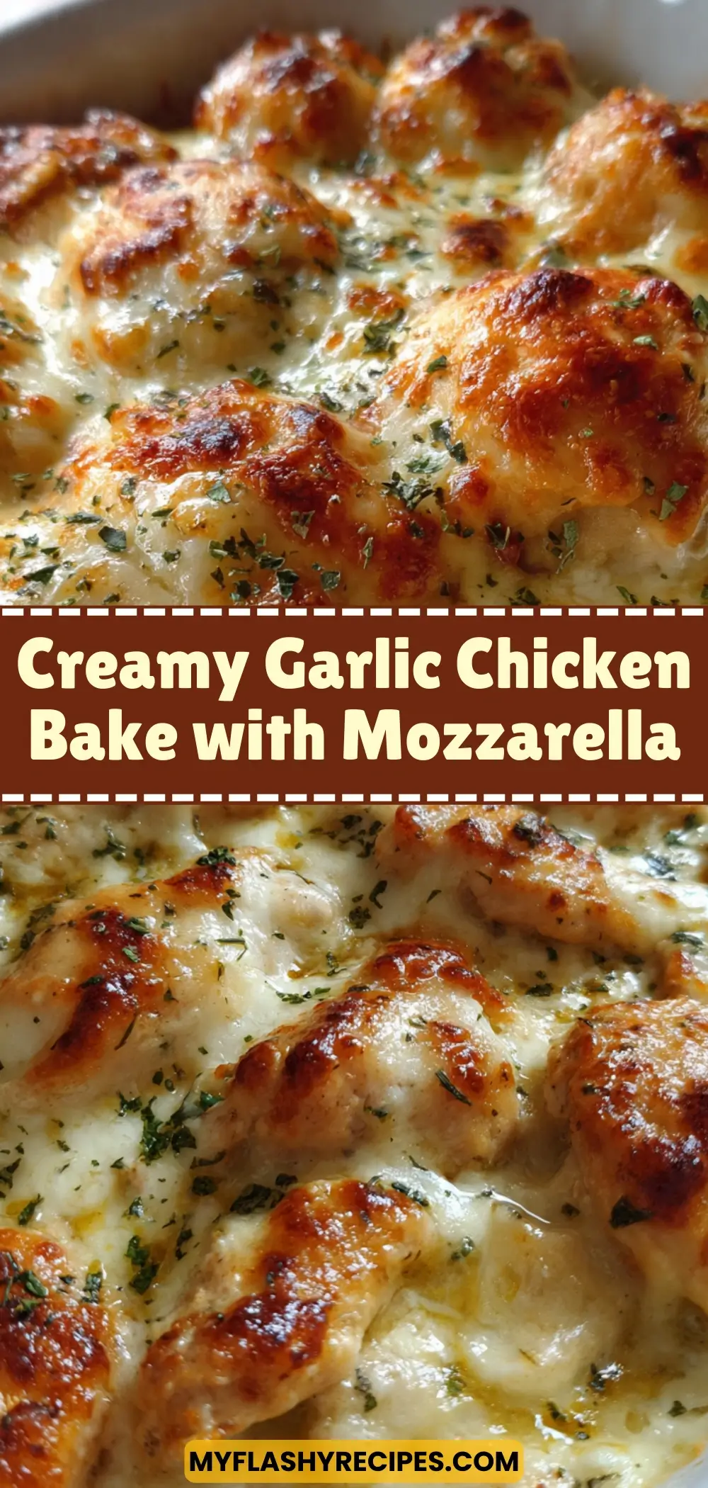 Creamy Garlic Chicken Bake with Mozzarella