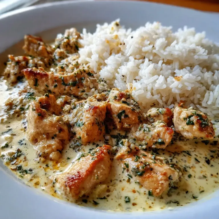Creamy Garlic Chicken Skillet with Rice