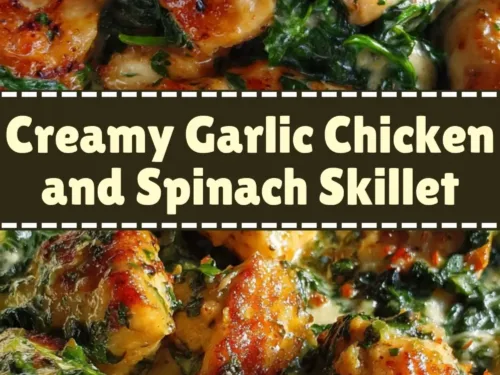 Creamy Garlic Chicken and Spinach Skillet