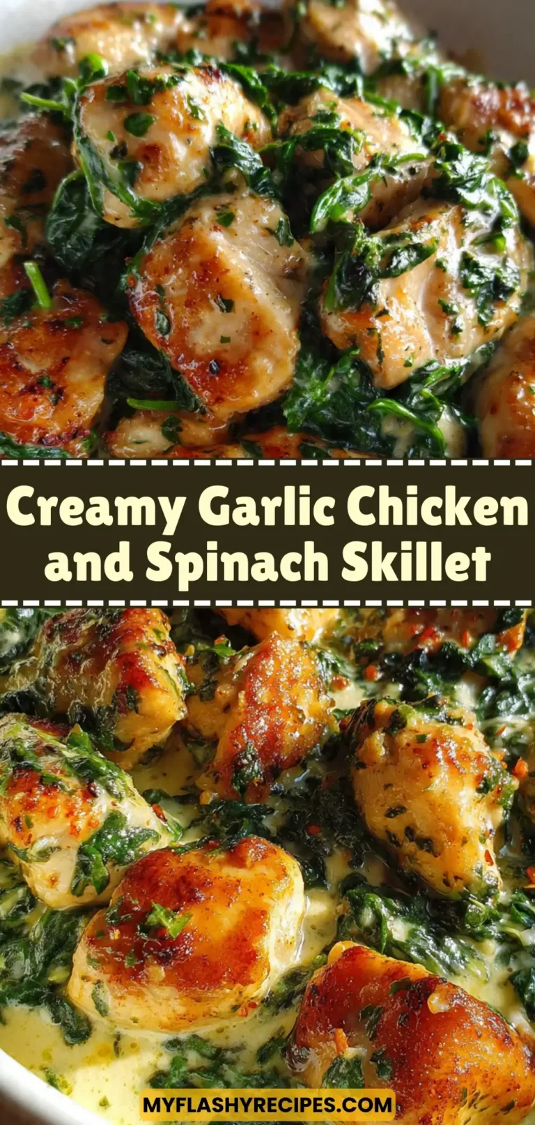 Creamy Garlic Chicken and Spinach Skillet