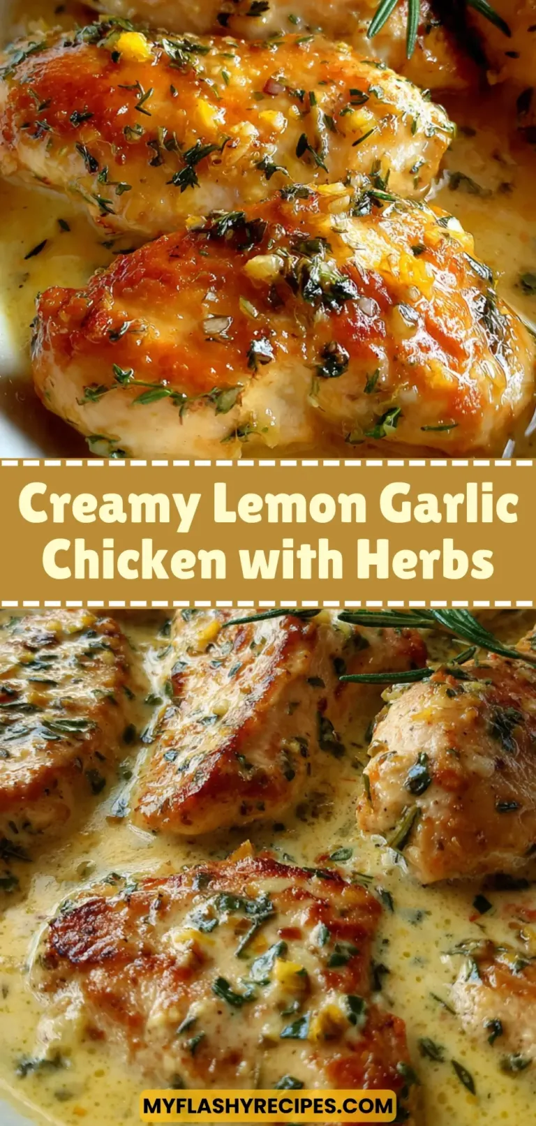 Creamy Lemon Garlic Chicken with Herbs