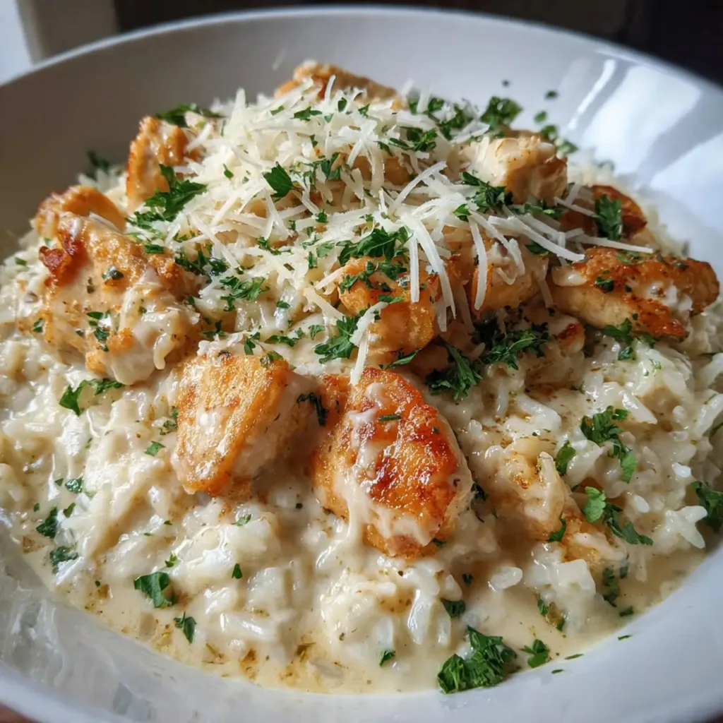 Creamy Parmesan Chicken and Rice One Pot