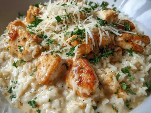 Creamy Parmesan Chicken and Rice One Pot