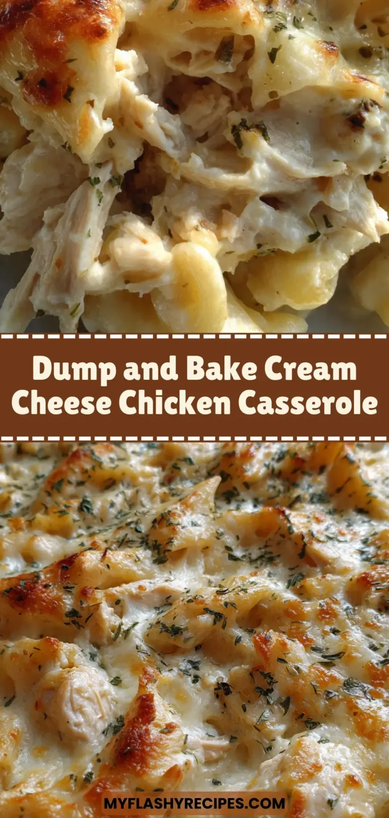 Dump and Bake Cream Cheese Chicken Casserole