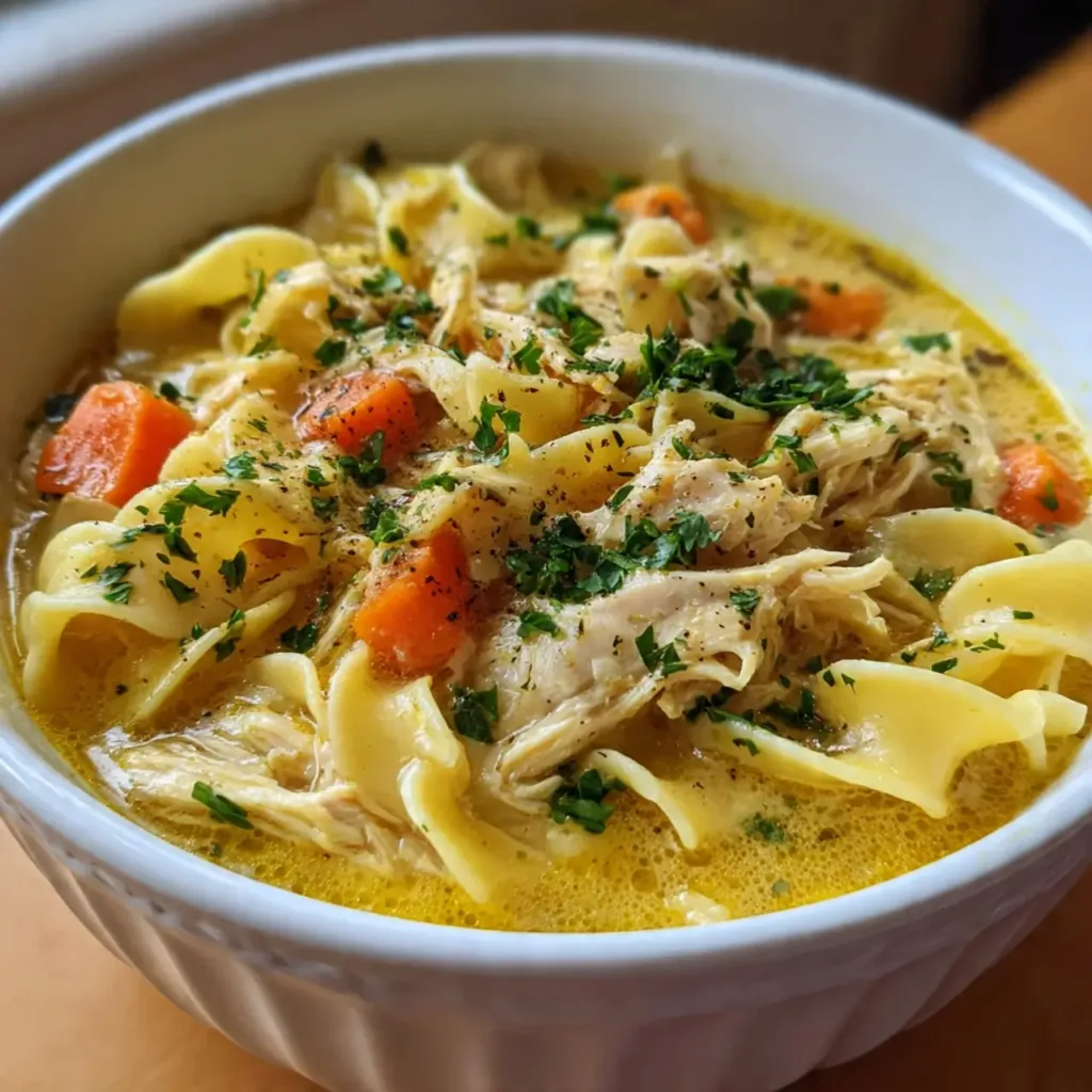 Easy Creamy Chicken Noodle Soup