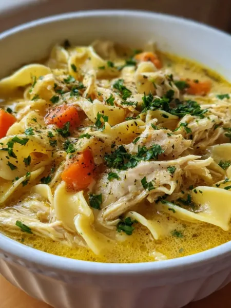 Easy Creamy Chicken Noodle Soup