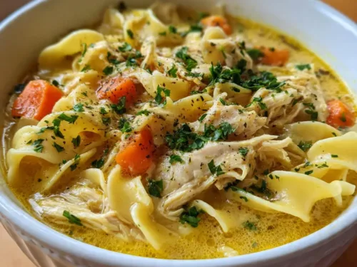 Easy Creamy Chicken Noodle Soup