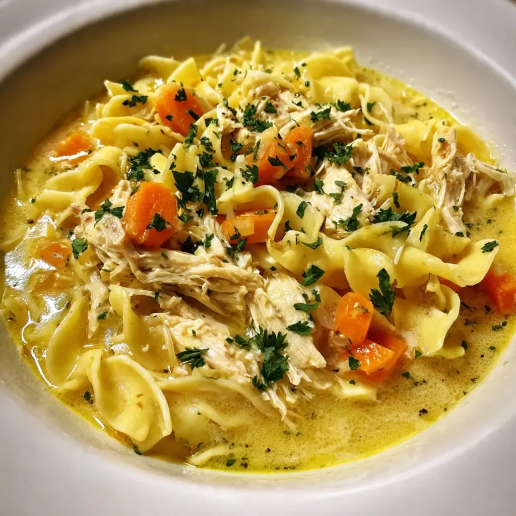 Easy Creamy Chicken Noodle Soup