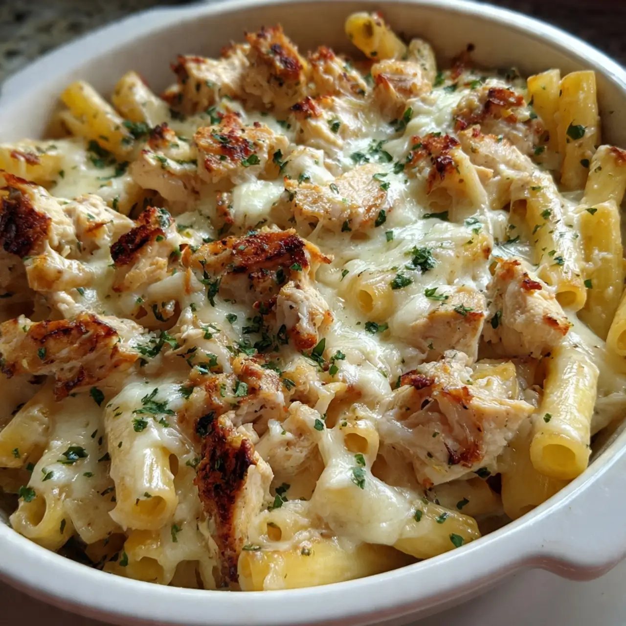 Garlic Chicken Parmesan Ziti