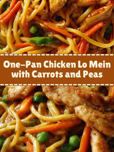 One-Pan Chicken Lo Mein with Carrots and Peas