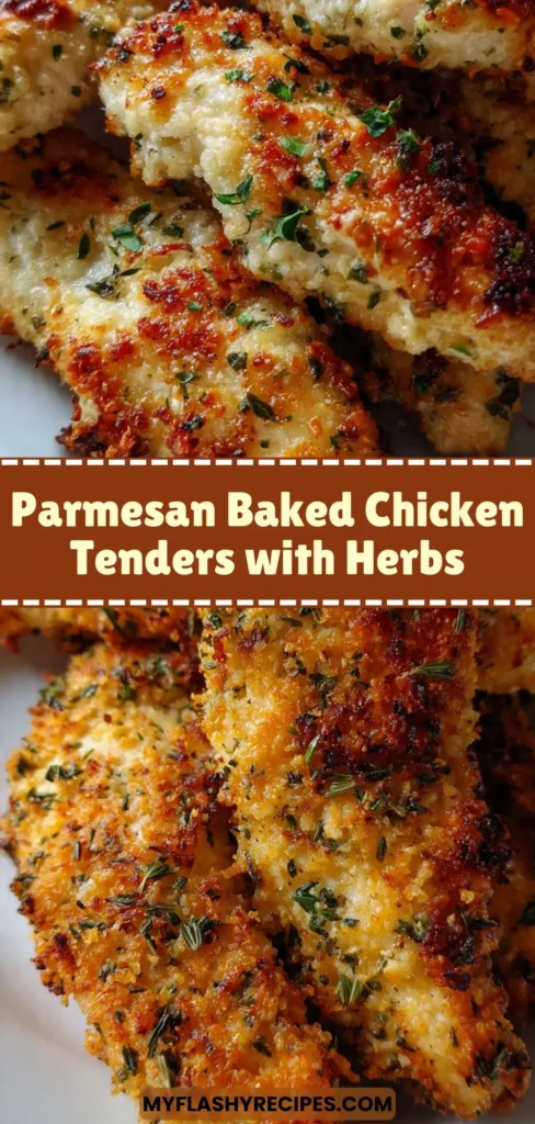Parmesan Baked Chicken Tenders with Herbs