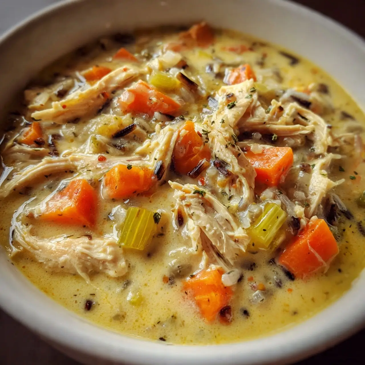 Slow Cooker Chicken and Wild Rice Soup
