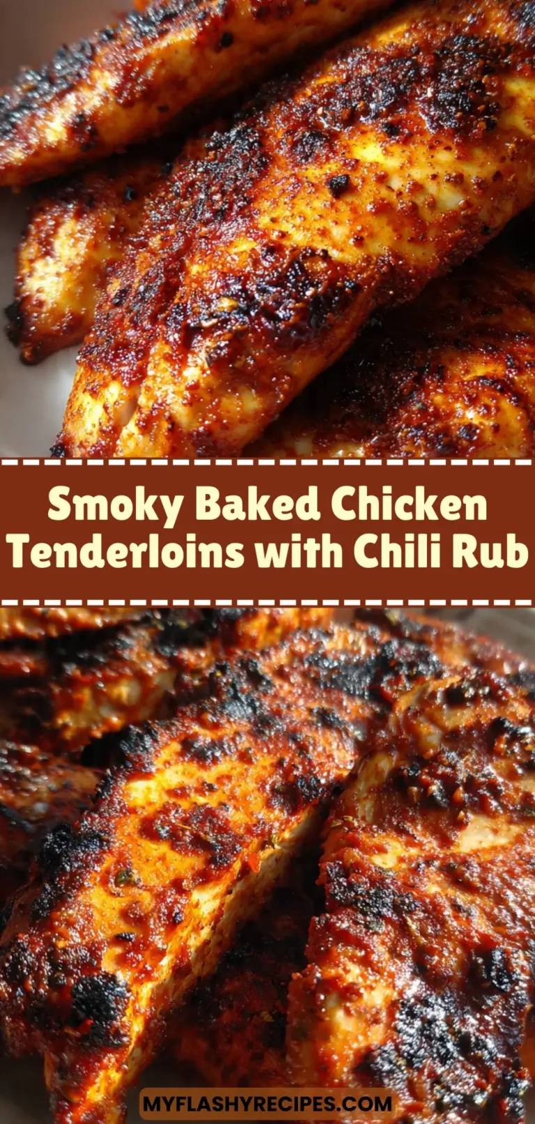 Smoky Baked Chicken Tenderloins with Chili Rub