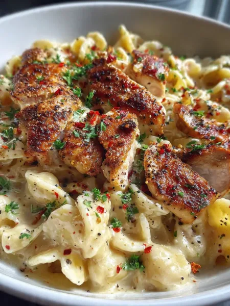 Spicy Garlic Chicken Pasta
