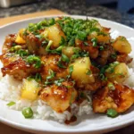 Sweet Garlic Pineapple Chicken with Rice
