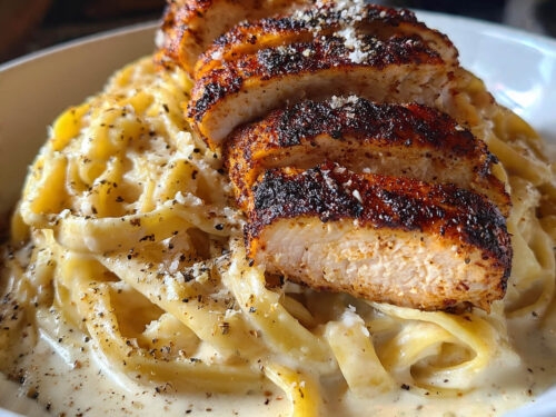 Blackened Chicken Fettuccine Alfredo
