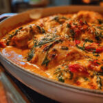 Creamy Roasted Red Pepper Chicken Skillet