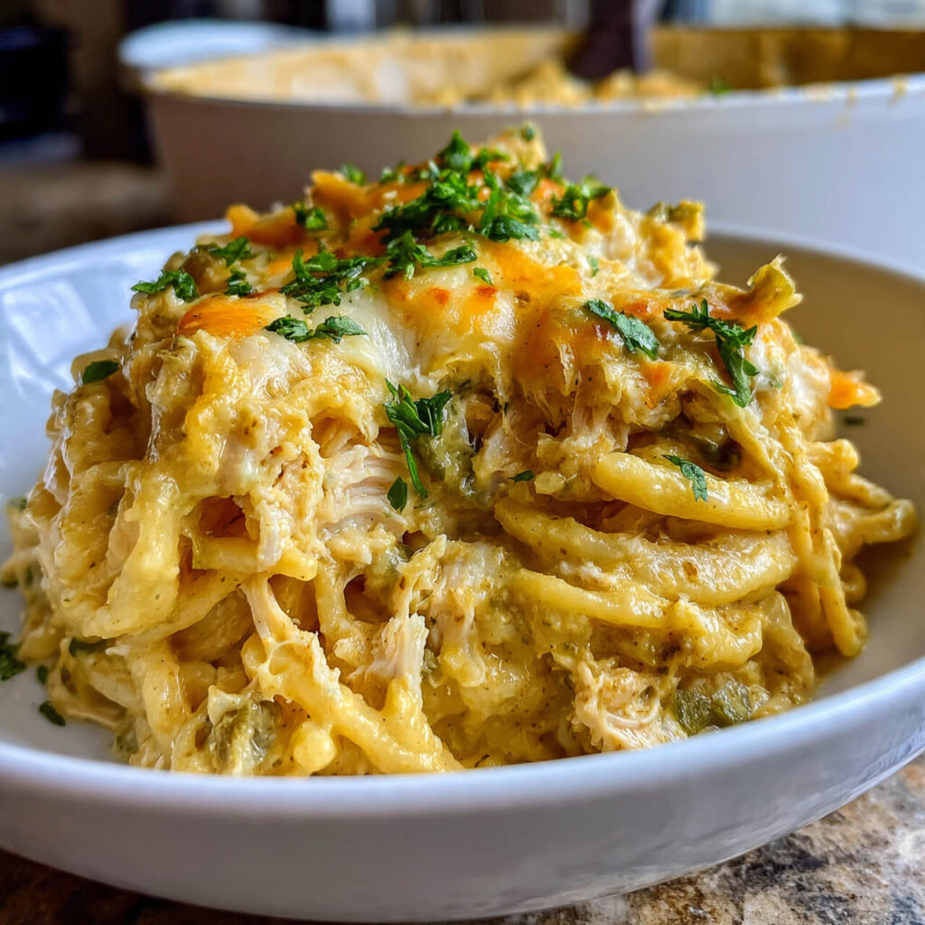 Make Creamy Green Chile Chicken Enchilada Pasta
